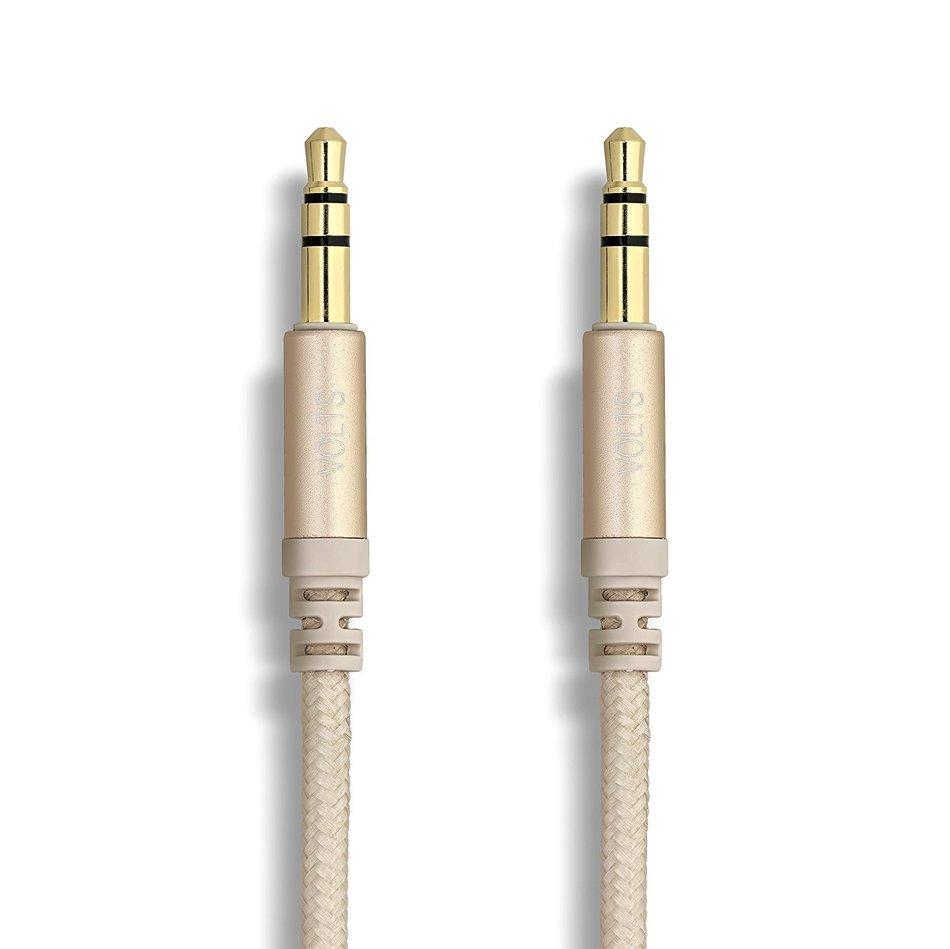 Volts AUX 6.6ft Nylon Braided Male to Male Cable Universal Audio Stereo Cord for Smartphones, Tablets and MP3... N7