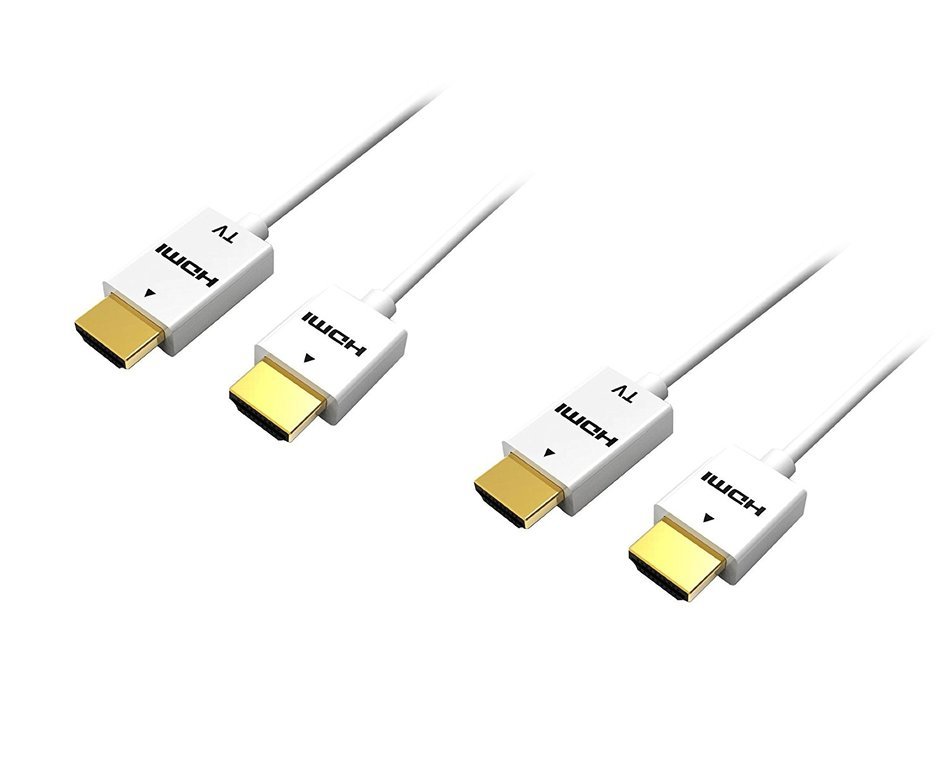 C&E CNE77413 15-Feet Ultra Slim Series High Performance HDMI Cable with RedMere Technology, White N3