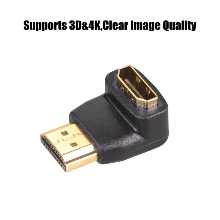 VCE Bundles 3D&4K Supported HDMI 90 Degree 270 Degree Male to Female Adapter,HDMI Female to Female Extension Adapter... N3