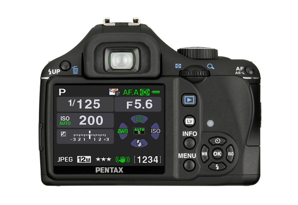 Pentax K-x Digital SLR with 2.7-inch LCD and 18-55mm f/3.5-5.6 AL Lens (Black) (Discontinued by Manufacturer) N9