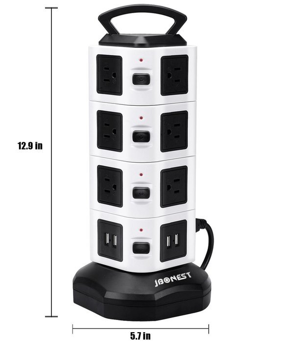 JBonest 16 Outlet Surge Protector Power Strip with 4 Port USB Charging Ports Multiple USB Output Surge Overload... N4