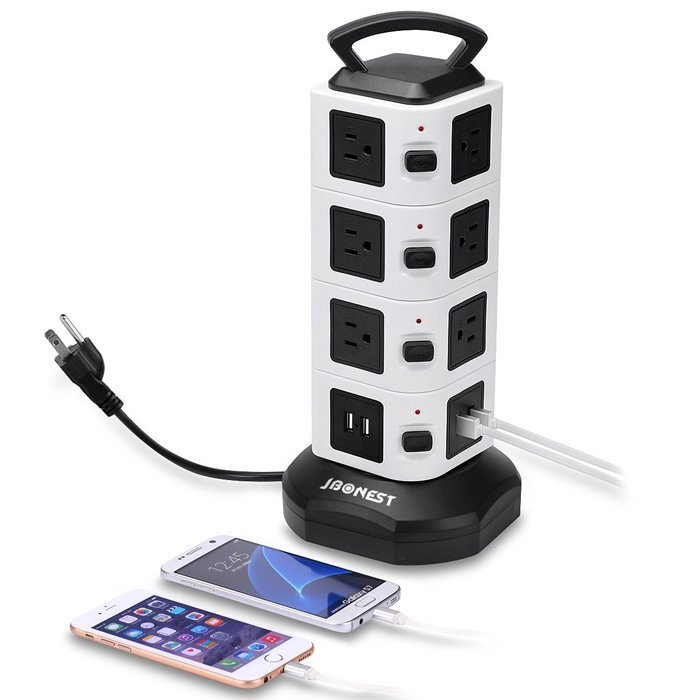 JBonest 16 Outlet Surge Protector Power Strip with 4 Port USB Charging Ports Multiple USB Output Surge Overload... N5