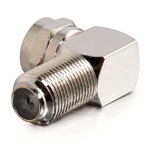 Cables to Go 40669 Right Angle F-type Adapter (Silver), 10 pk N3