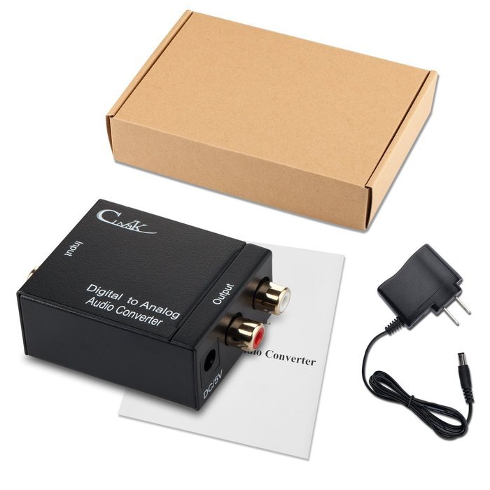 Cingk RCA L/R Analog to Digital Optical SPDIF/Coaxial Audio Converter Adapter N7