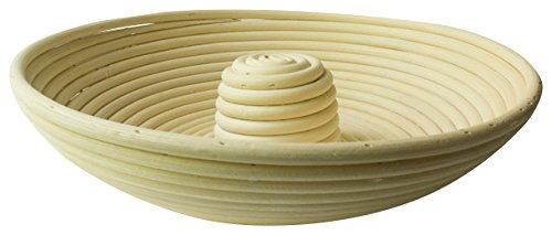Bread Experience 11.5 Inch Round Banneton Proofing Bread Basket with Center Riser N3