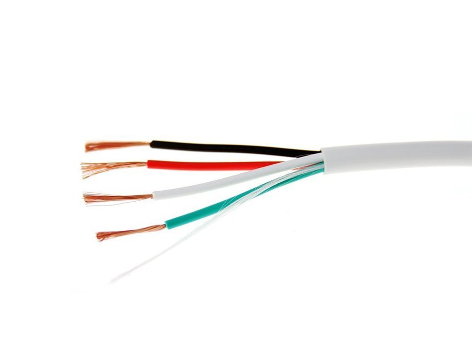 Five Star Cable 16 AWG 4 Conductors CMR Rated 16-4 Audio Speaker Cable, Bare Copper, 500Ft White N4