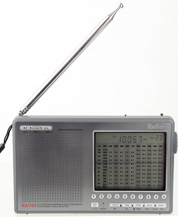 Kaito KA1103 Worldband Radio, Silver N12