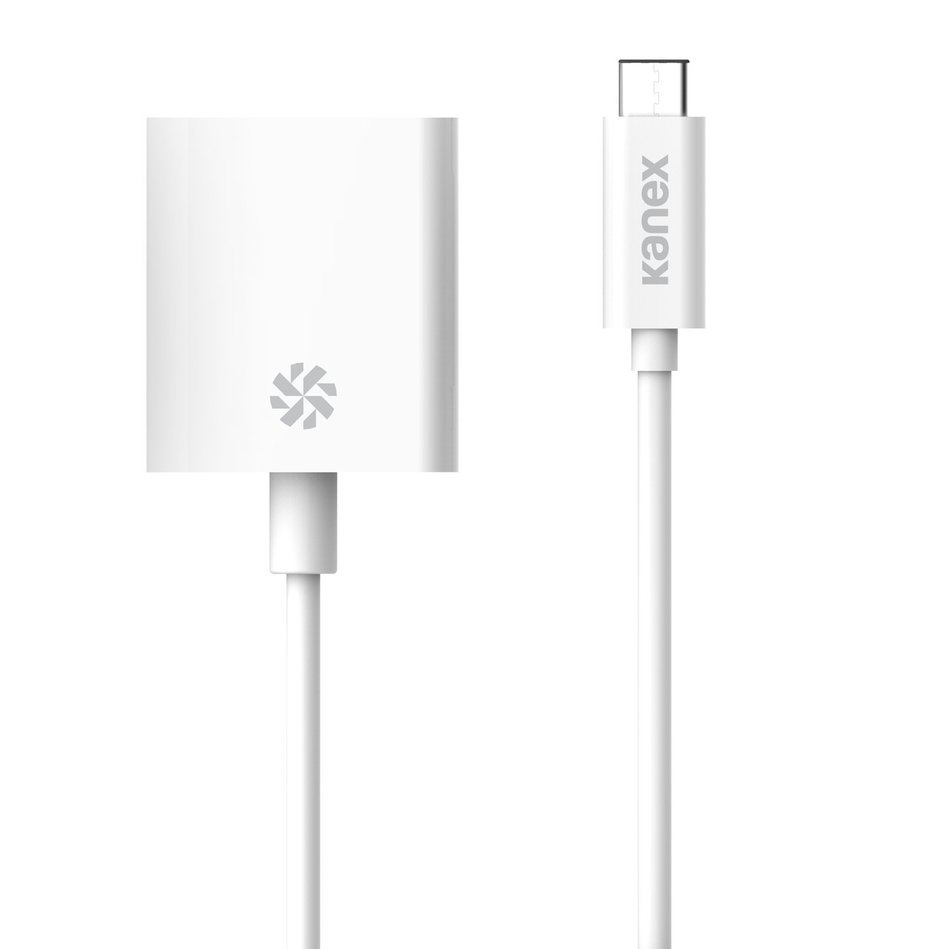 Kanex USB-C to DVI Adapter 8.25 Inches (21 cm)-White N7