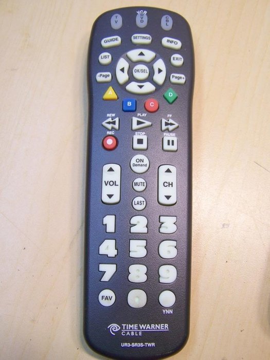 Clikr-5 Time Warner Cable Remote Control Ur3-sr3s (Big Button for the People with Bad Eyesight)