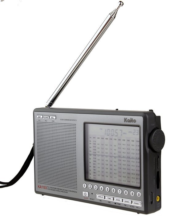 Kaito KA1103 Worldband Radio, Silver N13