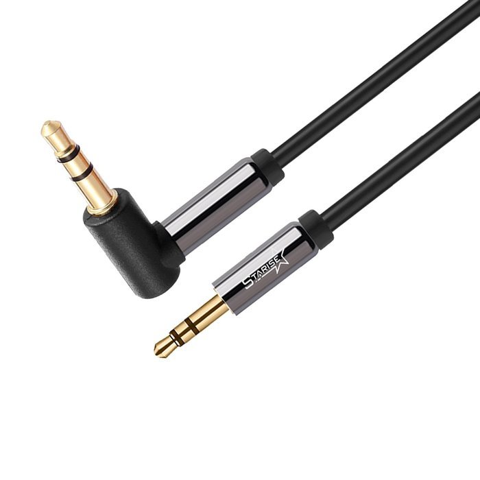 Starise Aux Cable 90 Degree 10 Feet - 3.5mm Male to Male Right Angle ...