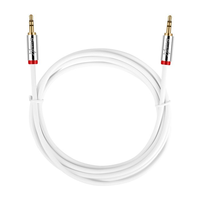 Starise Aux Cable 90 Degree 10 Feet - 3.5mm Male to Male Right Angle Stereo Audio Cable - Black N17