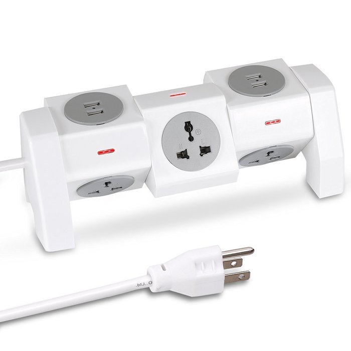 Smart 4 Rotatable Outlet Surge Protector, JBonest 6ft Power Strip with 4 USB Charging Ports Power Cord N3
