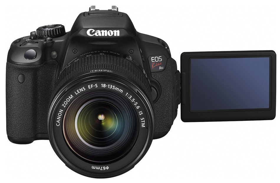 Canon DSLR Camera EOS Kiss X6i with EF-S 18-135mm IS STM Lens Kit - International Version (No Warranty) N6