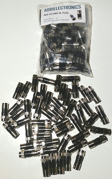 xl6plus Rg-6 Snap & Seal Outdoor Compression Connector Fitting , Comcast, Directv Time Warner Verizon and Dish... N3