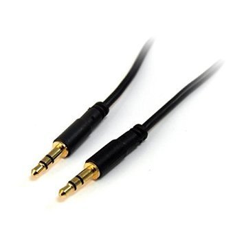 3.5 mm Male to Male Stereo Audio Cable, 30 ft / 10 m, Gold Plated, Slim Connector, Nextronics N2