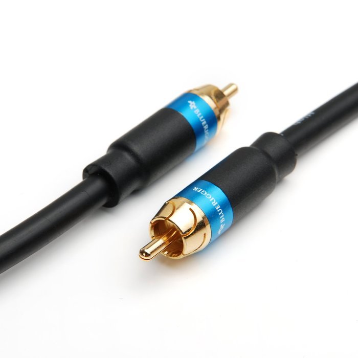 BlueRigger Dual Shielded Subwoofer Audio RCA to RCA Cable with Gold Plated Connectors - 35 Feet N4