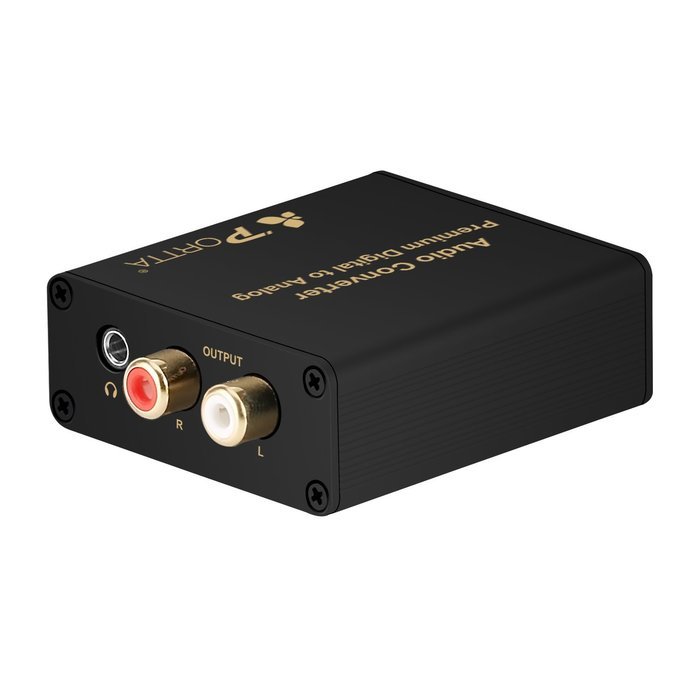 Portta PETDASM Premium Digital Coaxial Toslink to Analog Audio Converter support Headphone Speaker outputs N5