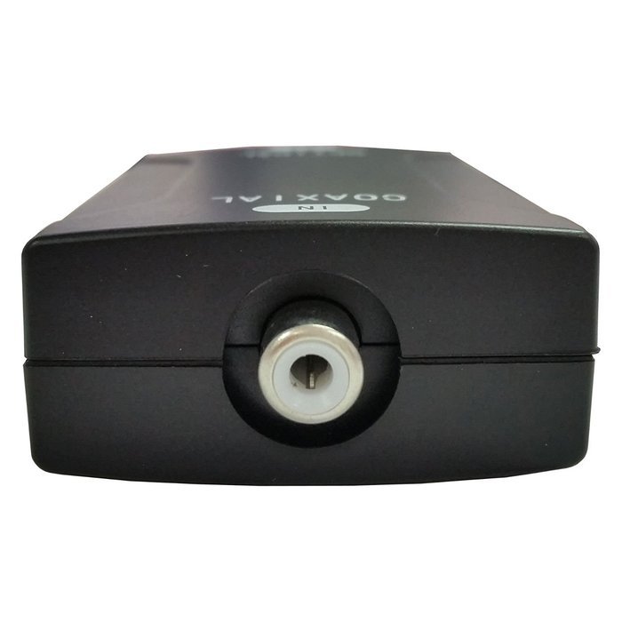 Whizzotech&reg; W3101 Toslink Optical to Coax Coaxial Digital Audio Converter (Black) 24bit/192K sampling rate