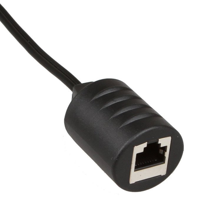 LINESO 2Pack 3.5mm Stereo To RJ45 Female Extender Over Cat5&Cat6 Cable (2x 3.5mm to RJ45 Female) N7