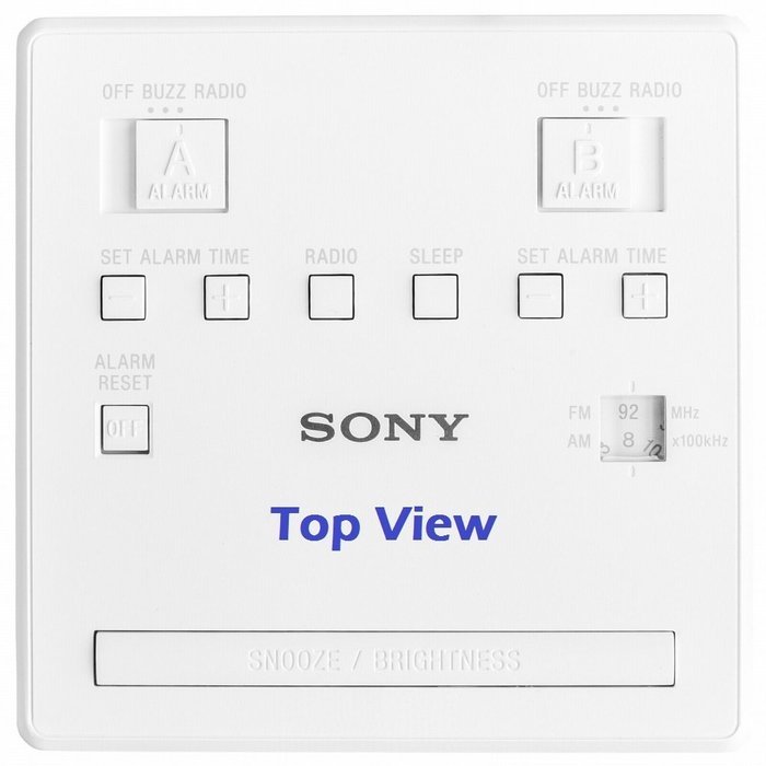 Sony Dual Gradual Alarm Clock with AM/FM Radio, Sleep Timer, Extendable Snooze, Radio or Buzzer Alarm Sound, Gradual... N8