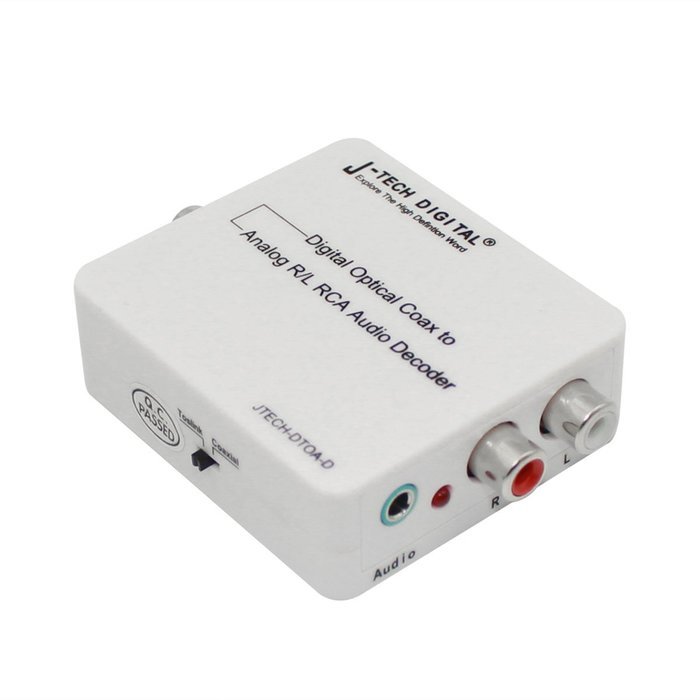 J-Tech Digital &reg; Optical SPDIF Toslink / Coaxial Digital to Analog Audio Decoder Converter with PCM , 5.1 Dolby... N10