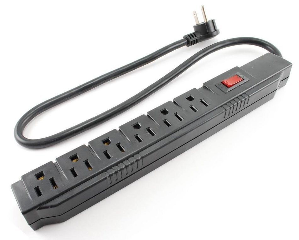 CablesOnline, 6 Outlet Surge Strip , Horizontal , 90 Joules, 24in (2 ft.) Cable, (SP-002) N2