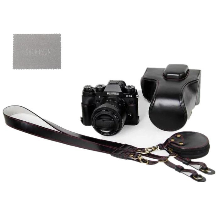 xhorizon TM FL1 Full Protection Bottom Opening Version Protective Leather Camera Case Bag with Tripod Design for... N69