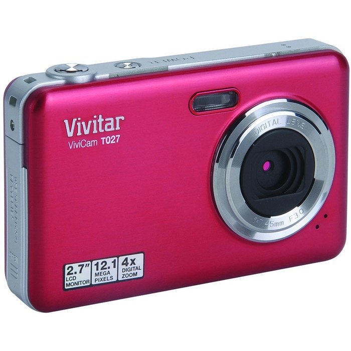 Vivitar VT027-CRANB-KM 12.1MP Digital Camera with 2.7-Inch LCD (Cranberry)