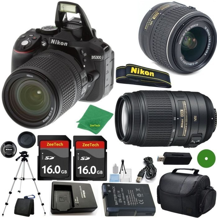 ZeeTech Ultimate Bundle for D5300 24.2 MP DSLR, NIKKOR 18-55mm f/3.5-5.6 Auto Focus-S DX VR, Nikon AF-S DX NIKKOR... N2