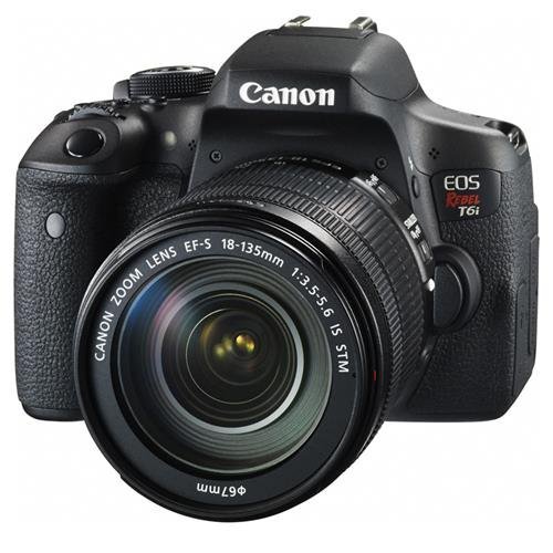 Canon EOS Rebel T6i Camera with EF-S 18-135mm f/3.6-5.6 IS STM Lens - Bundle with Camera Case, 16GB Class 10 SDHC... N2