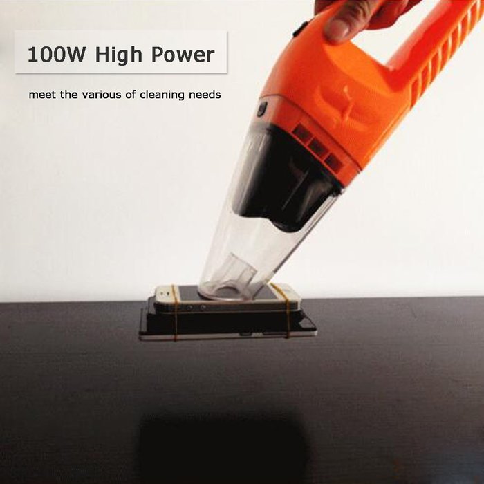 Grikey High Power 100W Wet Dry Car Use Vacuum Cleaner Portable Dust Hand Vacuum Cleaner 12 Volt Orange N16