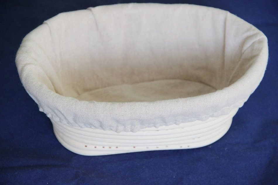 BetterJonny - 8" Oval Banneton Brotform Bread Dough Proofing Rattan Basket & Liner Combo USA Delivery N3