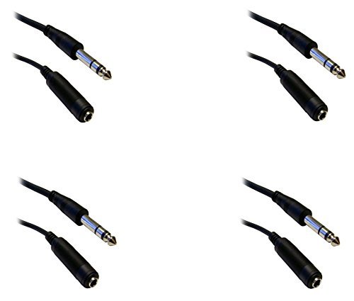 C&E CNE40384 25-Feet 1/4-Inch Stereo Extension Cable, TRS, Balanced, 1/4-Inch Male to 1/4-Inch Female N9