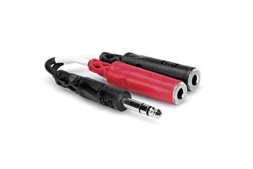 Hosa YPP-117 1/4 inch TRS to Dual 1/4 inch TSF Stereo Breakout Cable N2