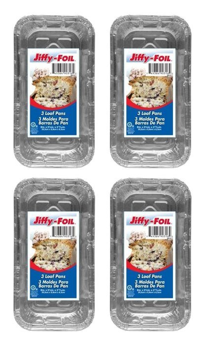 Set of 36 Jiffy Foil Disposable Aluminum 8" Loaf Pans (36) N2