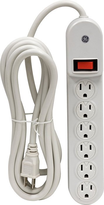 GE Indoor 6-Outlet Grounded Power Strip, 55253 N2
