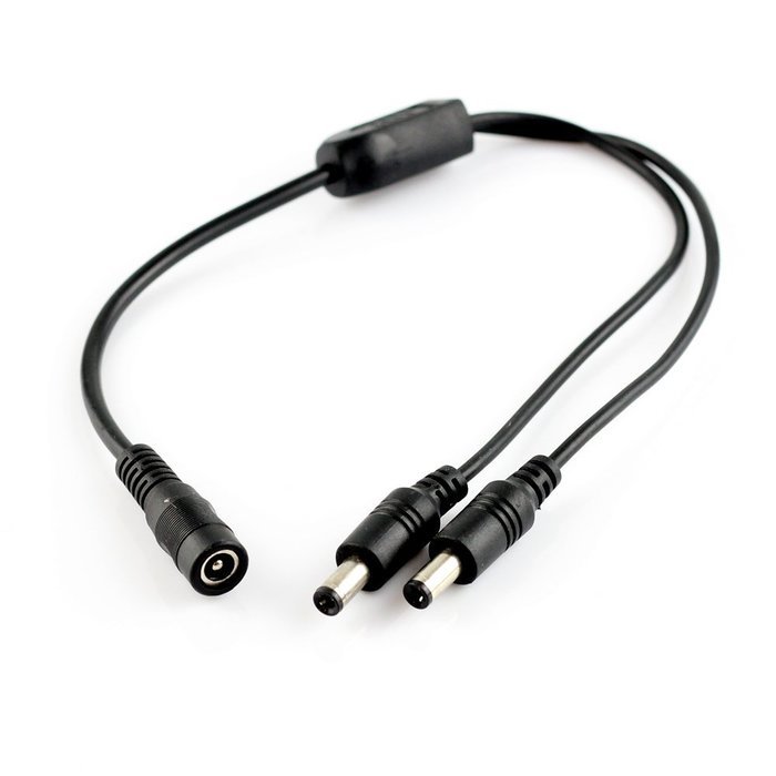 HitCar 1 to 2 Power Adapter Splitter Cable 12V 24V DC for CCTV Parking Camera Car Monitor N7