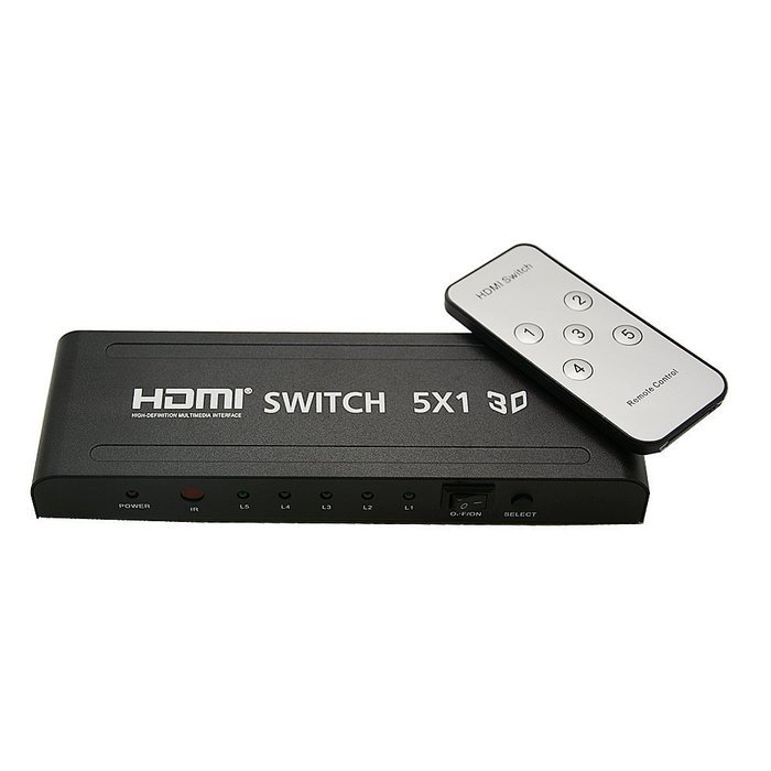 4 port HDMI 4K X 2Kswitcher LinkS 4 in 1 out HDMI Switch 1080P/HDMI 1.4a Supports 3D with IR Wireless Remote and... N12