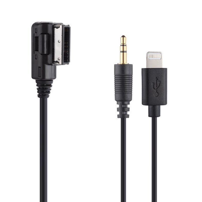 TurnRaise AMI Music Interface to 3.5mm Jack Audio Aux MP3 Adapter Cable for Audi A3/A4/A5/A6/A8/Q5/Q7 for iPhone...