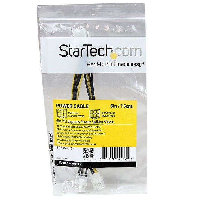 StarTech.com PCIEXSPLIT6 6-Inch PCI Express Power Splitter Cable N14