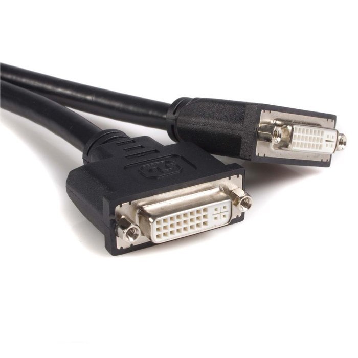 StarTech.com 8-Inch LFH 59 Male to Dual Female DVI I DMS 59 Cable (DMSDVIDVI1) N3