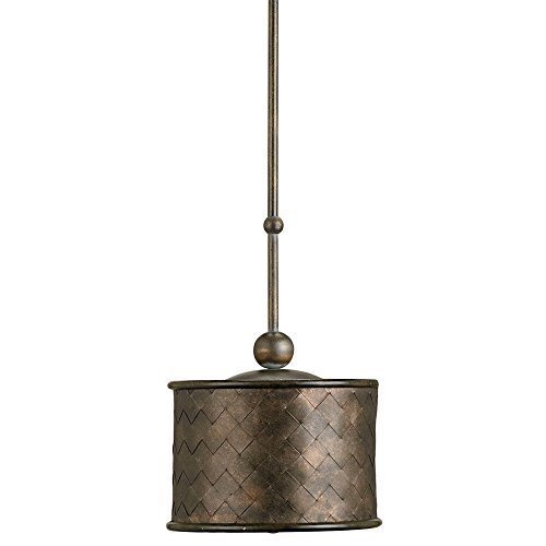Currey and Company 9054 Veneta 1-Light Pendant, Old Iron and Cupertino Finish by Currey and Company