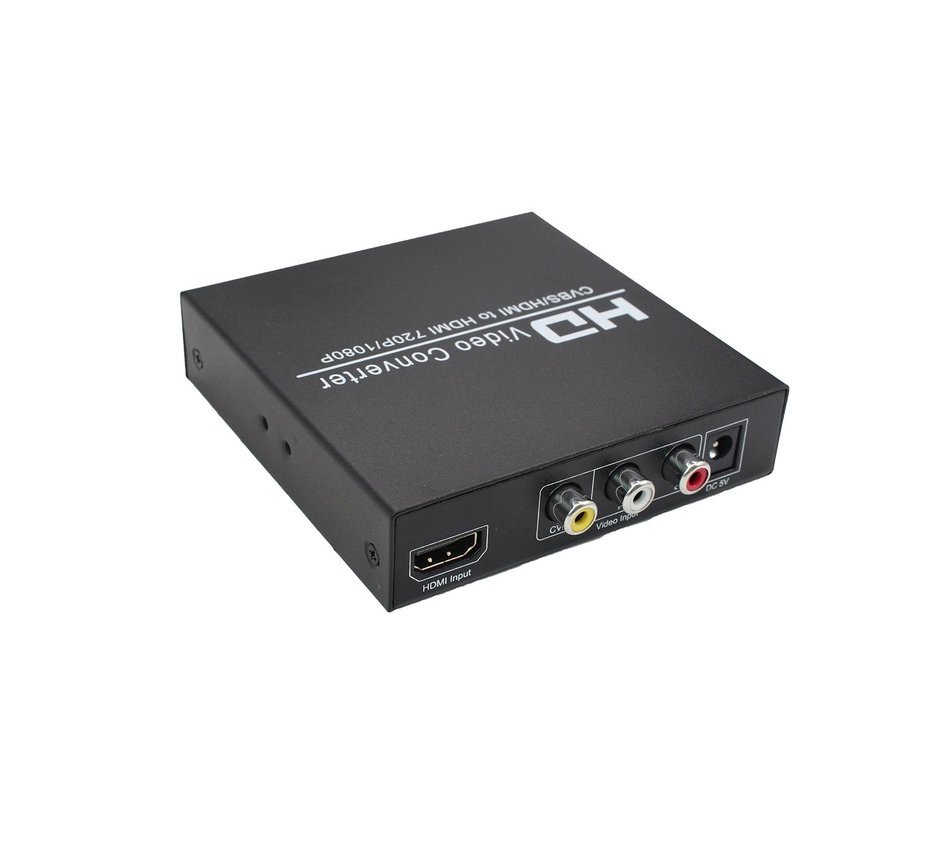Udigital 1080P 3RCA CVBS L/R Audio or HDMI to HDMI Converter Box with Coaxial and 3.5mm Audio Output Upscaler N3
