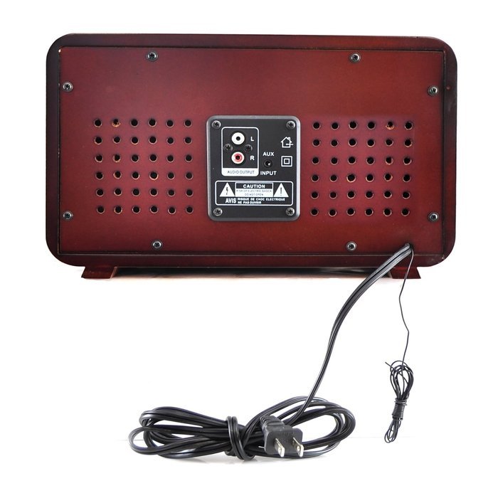 Pyle PUNP34BT Vintage Retro Classic Style Bluetooth Radio Sound System, USB/SD Readers, AM/FM Radio N2