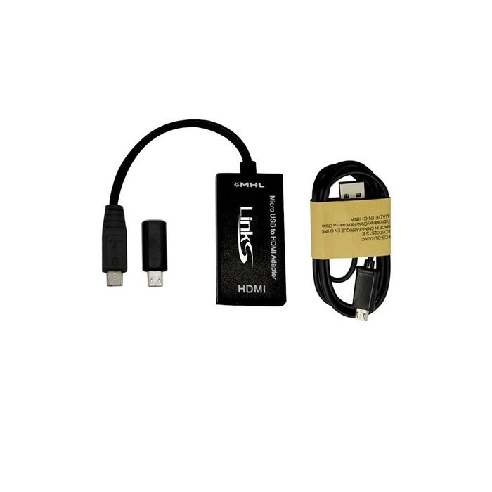 LinkS Micro USB to HDMI MHL cable +Micro 5pin to 11pin adapter + 3 Feet Charging Cable in Black Kit&mdash;(Compatible... N3