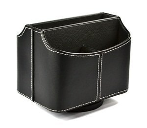 COSMOS PU Leather 360 Degrees Rotatable Remote control/controller TV Guide/mail/CD organizer/caddy/holder,Free... N2
