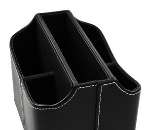 COSMOS PU Leather 360 Degrees Rotatable Remote control/controller TV Guide/mail/CD organizer/caddy/holder,Free... N3