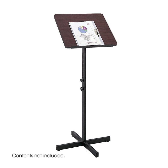 Safco Products 8921MH Adjustable Speaker Lectern Stand, Mahogany N4