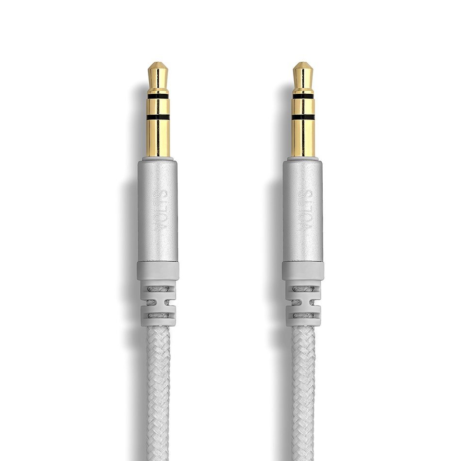 Volts AUX 6.6ft Nylon Braided Male to Male Cable Universal Audio Stereo Cord for Smartphones, Tablets and MP3... N9